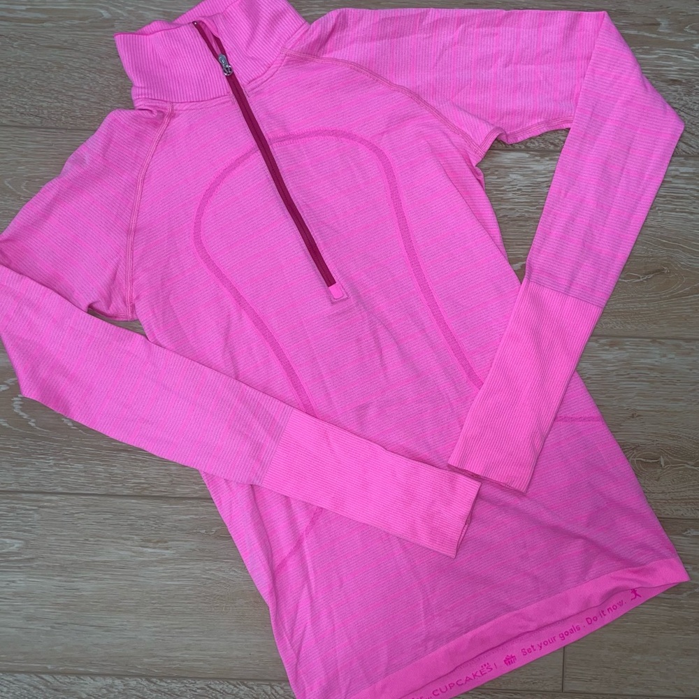 Lululemon Pink Swiftly Quarter-Zip Pullover Size 8
